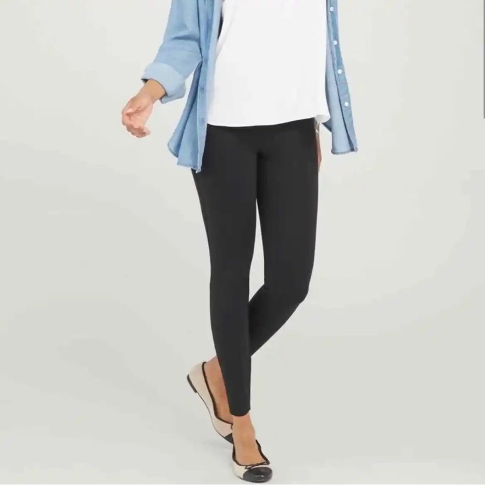 Spanx The Perfect Ankle Black Leggings Size‎ Medium